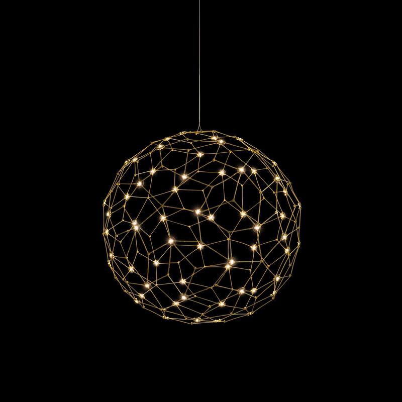 Golden Lighting 5462-16 Spheris 16" Wide Pendant - Natural Brass