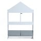 preview thumbnail 11 of 20, Children's Multi-Functional House Bookcase Toy Storage Bin Floor Cabinet with Blackboard