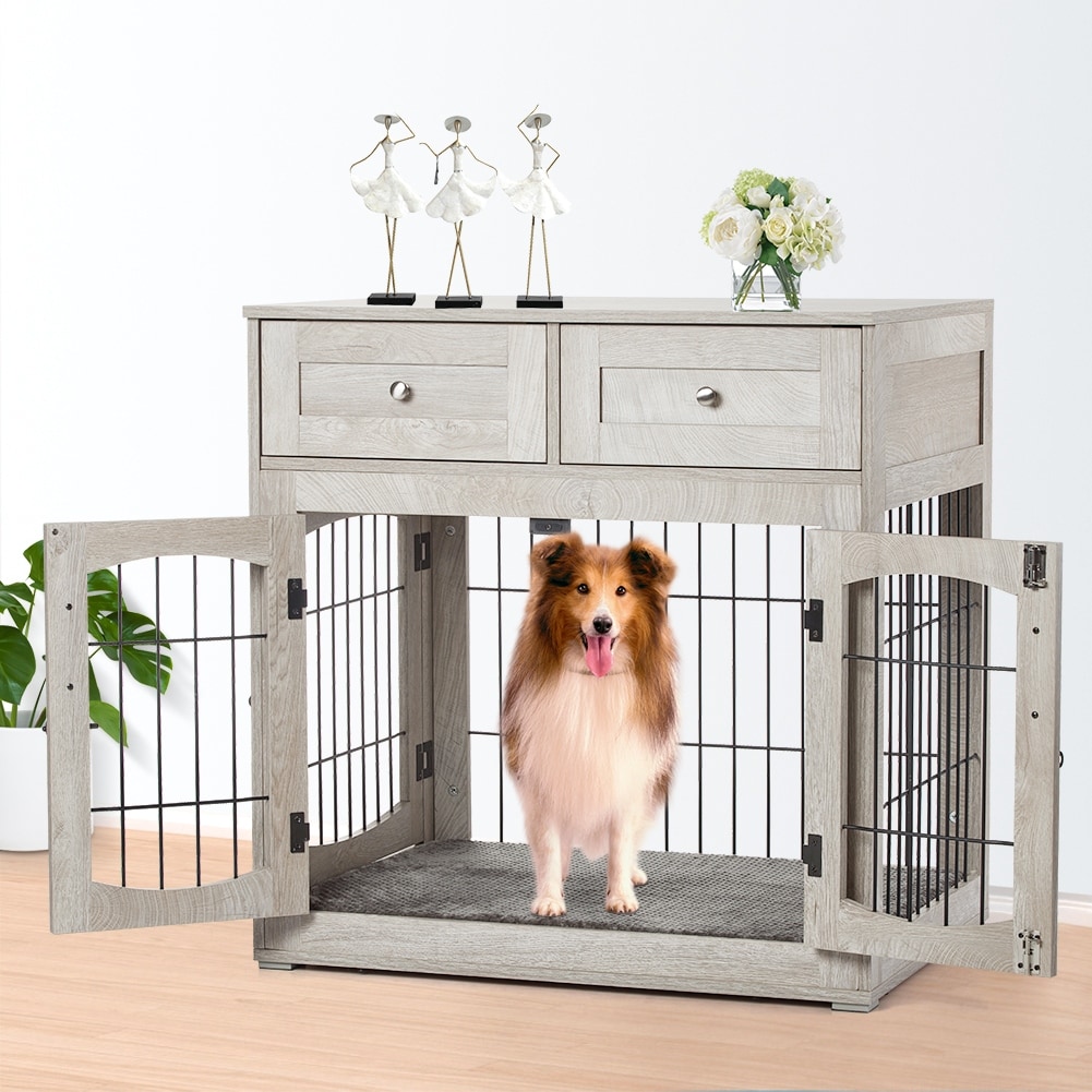 Dog crate hot sale dining table