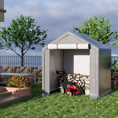 Portable Storage Shelter Garage Storage Tent with Zipper Door, Heavy Duty Bike Shed
