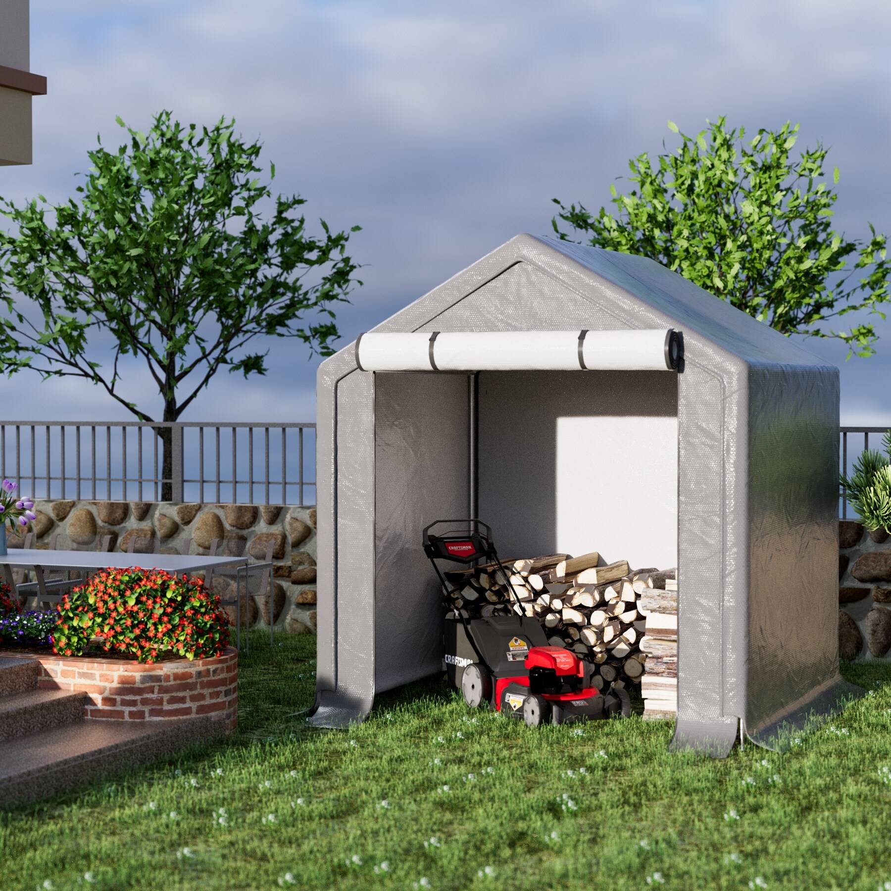 Outside sales storage tents