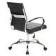 preview thumbnail 36 of 41, LeisureMod Benmar Mid-Back Swivel Leather Office Chair W/ Chrome Base