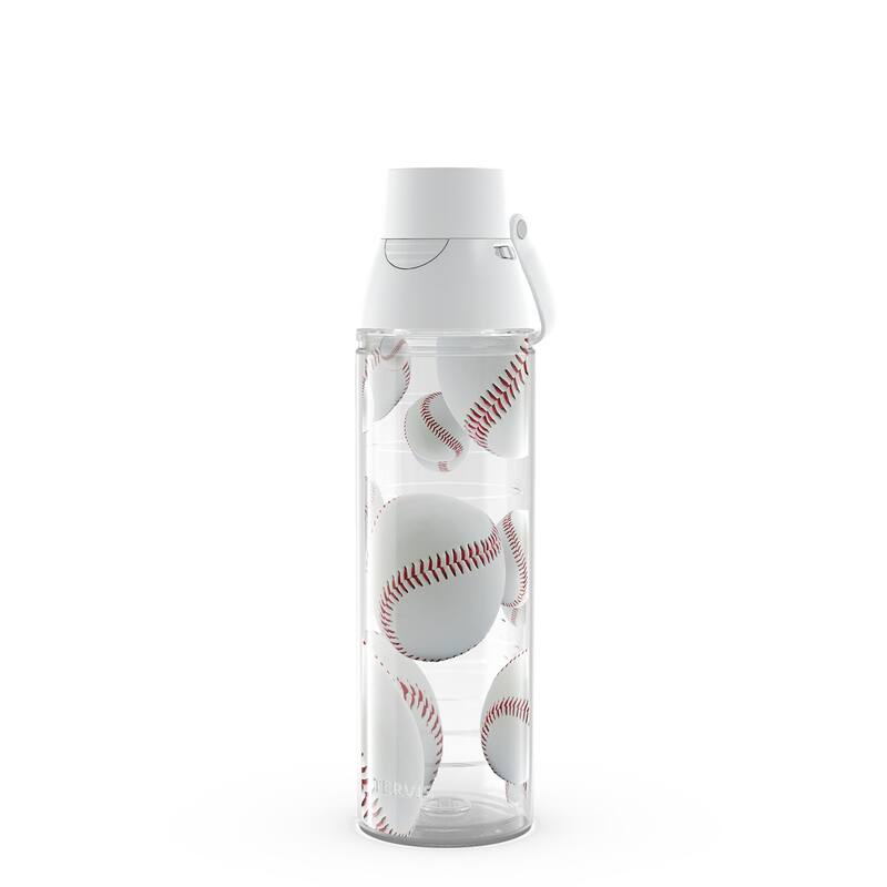 Tervis Baseballs Red & Mitt Background Made in USA Double Walled Insulated Travel Tumbler, Classic - 24oz Venture Lite Water Bottle