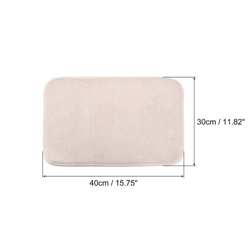 Microfiber Dish Drying Mat, 15.75" x 11.82" Dishes Drainer Mats - Beige