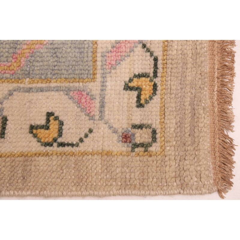 ECARPETGALLERY Hand-knotted Modern Oushak Light Khaki Wool Rug - 8'11 x 11'10