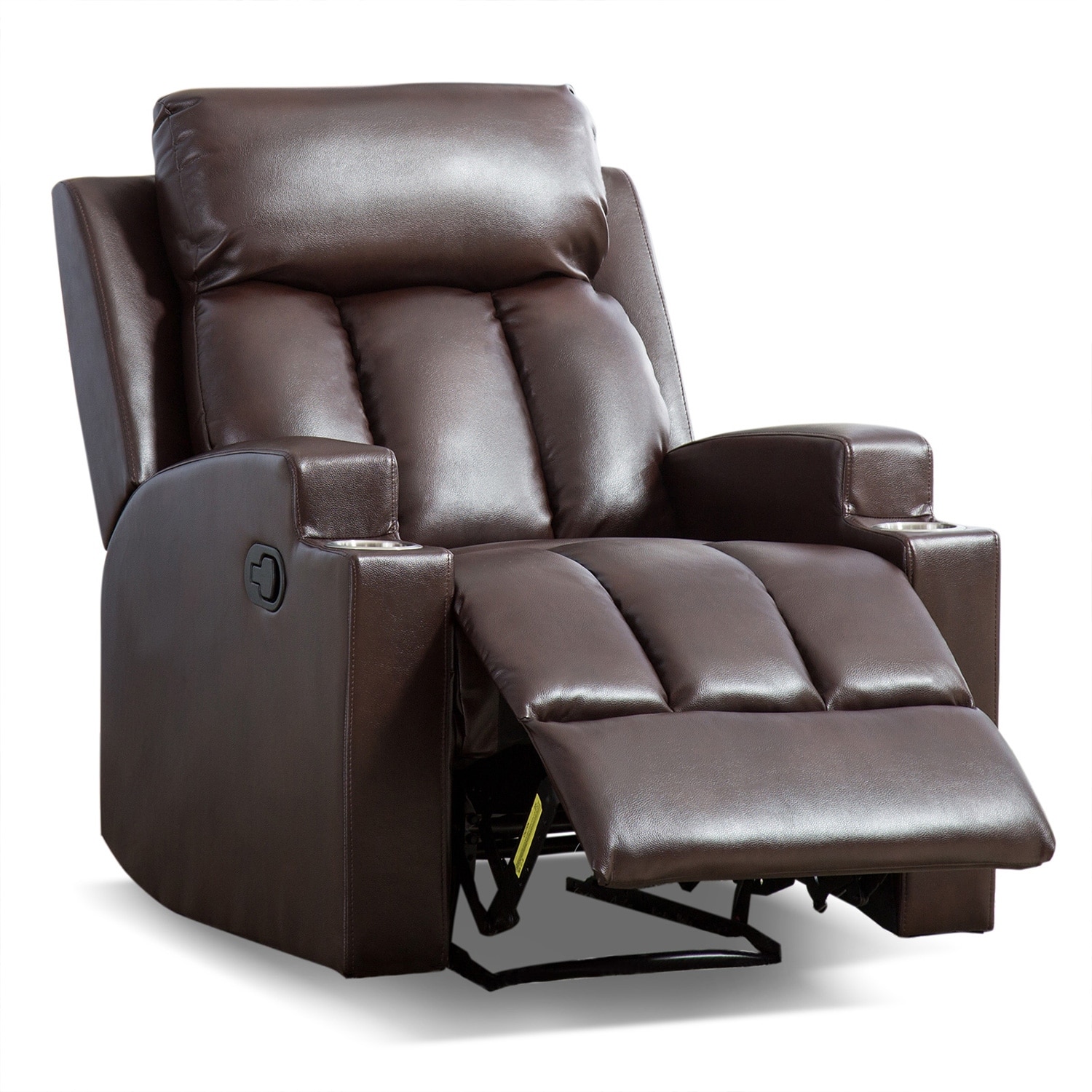 Manual Recliner Massage and Heating Chair Sofa with 2 Cup Holders Breathable Fabric Bed Bath Beyond 34390572