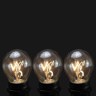 25 Pack S11 Outdoor Patio Globe Replacement Bulbs, Clear, C9/E17 Base