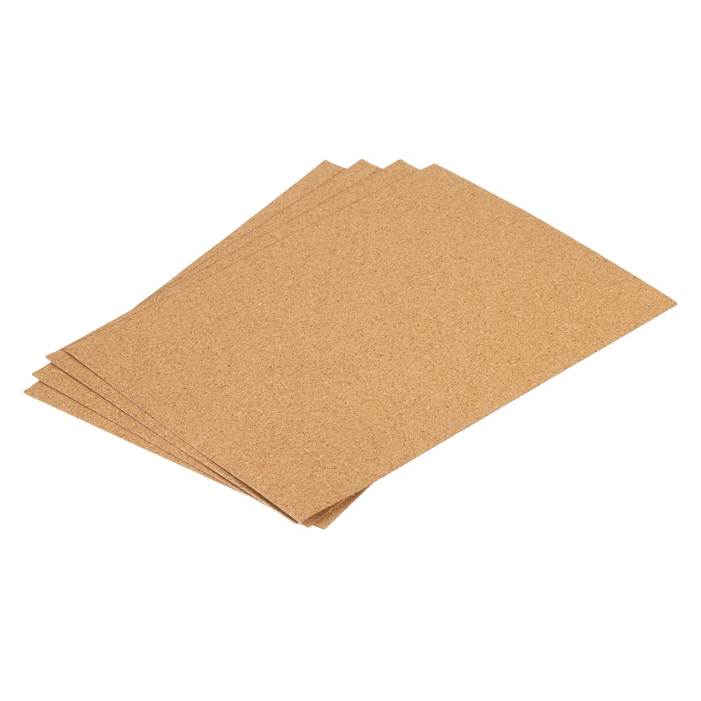 Self-Adhesive Cork, Rectangle Coaster Mat Backing Sheet - Brown