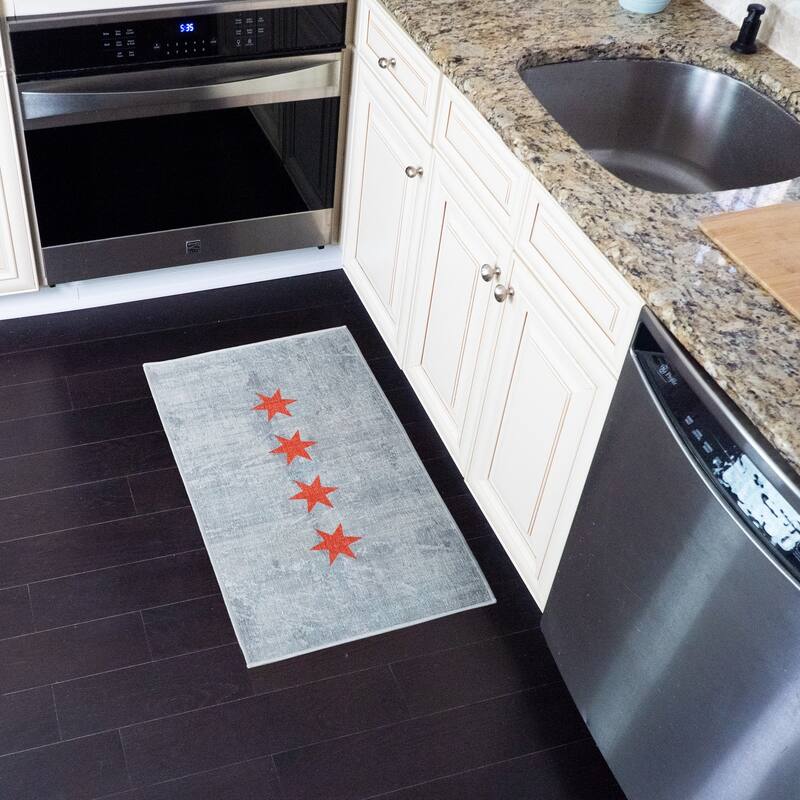 SussexHome Non-Skid Ultra-Thin Area Rugs for Laundry Room, Entryway, Bathroom and Kitchen - Washable Multipurpose Floor Mat