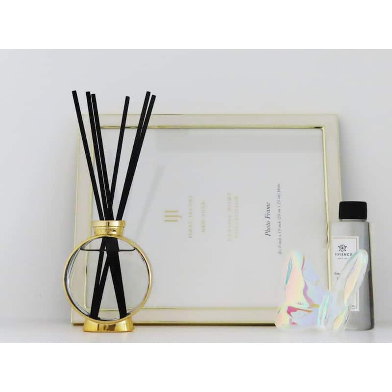 White Flower Scent Gold Plated Reed Diffuser