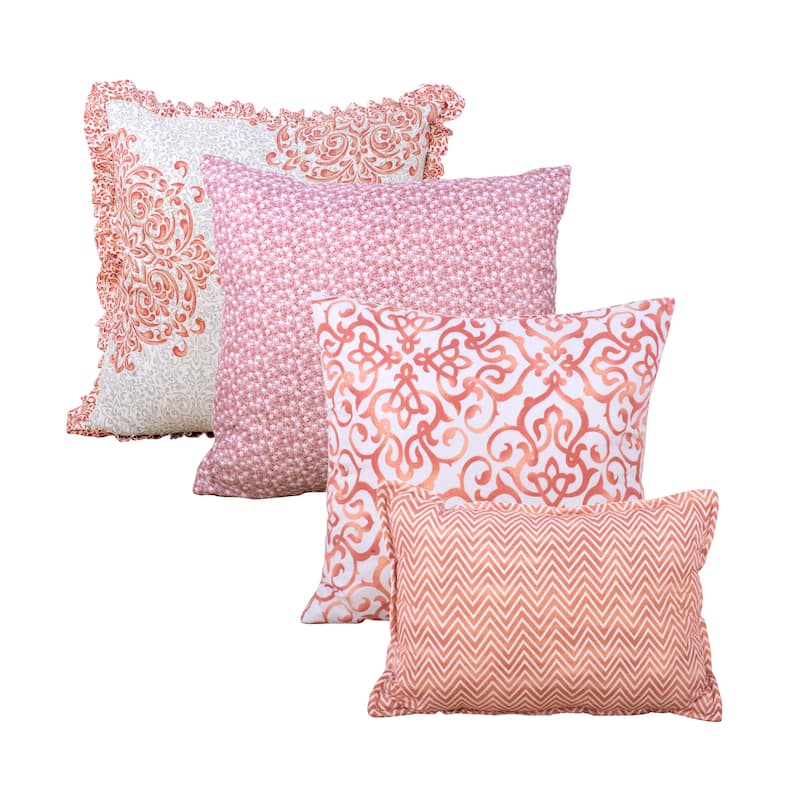 9-pc. Cal King Printed Striped Microfiber Blend Bed Coverlet Set