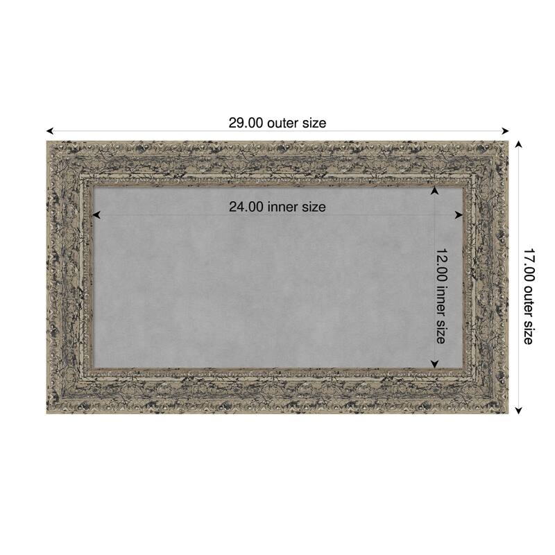 Amanti Art Attic Aged Black Framed - 29 x 17 in - Attic Aged Silver