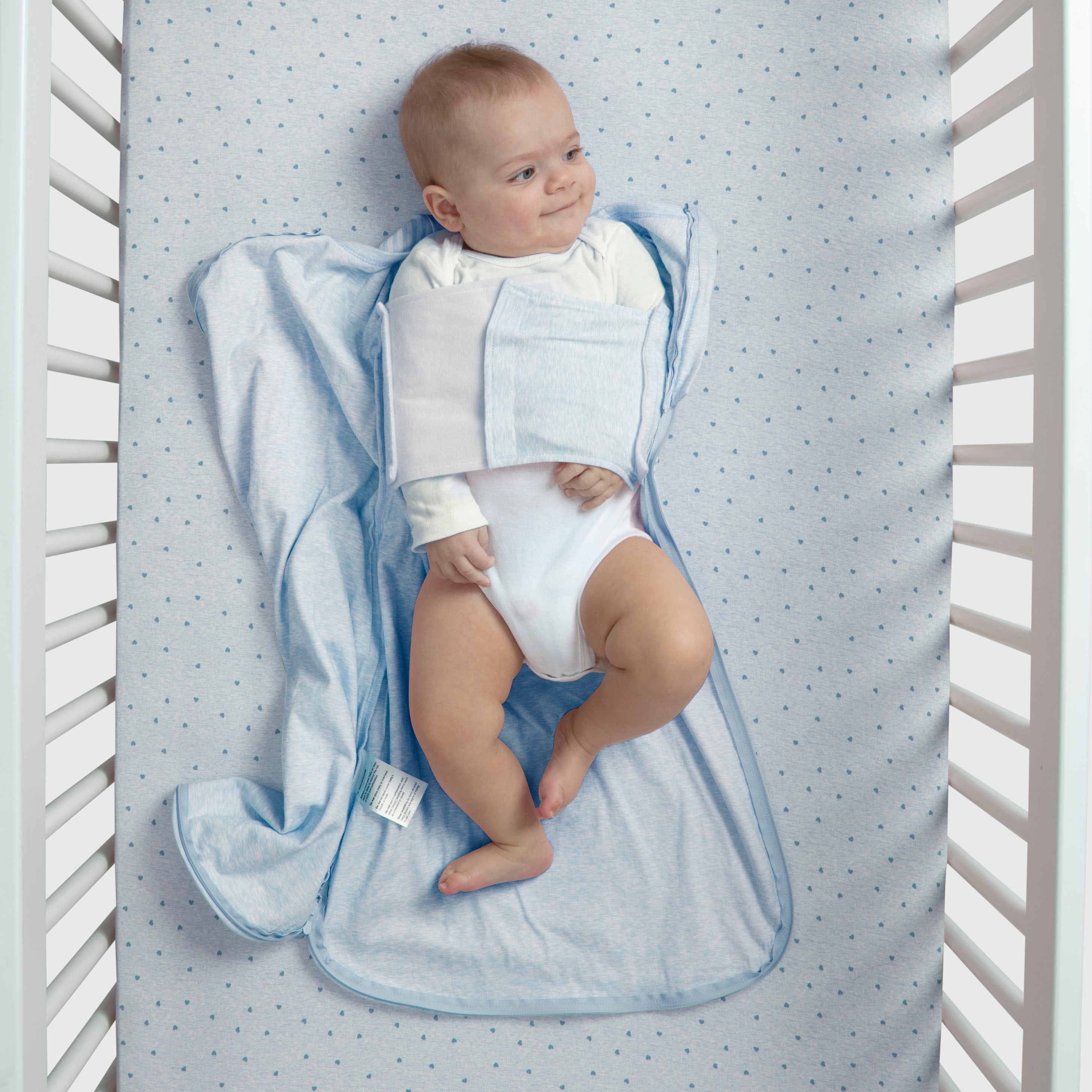 TrueSleep Sleep Sack with Built In Swaddle Blue