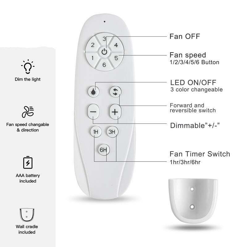 52" Intergrated LED Ceiling Fan with Light and Wood Blade