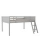 preview thumbnail 5 of 12, Full Size Wood Low Loft Bed with Ladder,ladder can be placed on the left or right