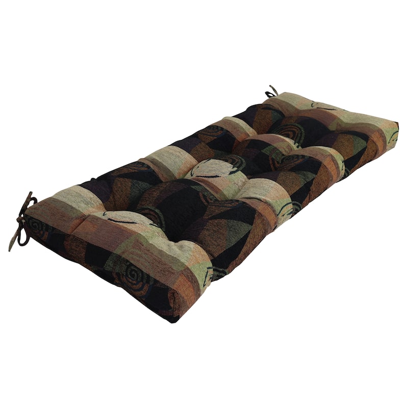 42-inch by 19-inch Tufted Jacquard Chenille Loveseat Cushion
