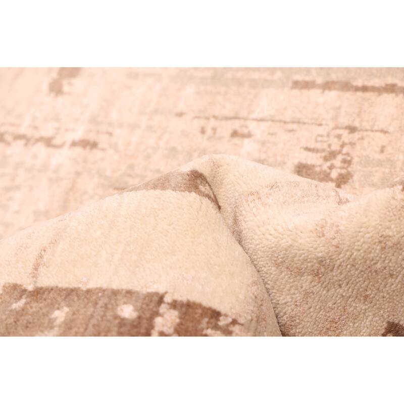 ECARPETGALLERY Hand-knotted Legacy Ivory Silk, Wool Rug - 9'11 x 13'11