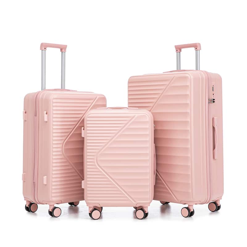 Luggage Sets 3 Piece ABS Hardside Lightweight Suitcase with 4 Universal Wheels TSA Lock Carry On Luggage