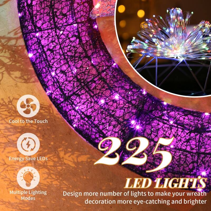 Pre-Lit Outdoor Christmas Wreath Decoration