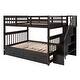 preview thumbnail 22 of 43, Full-Over-Full Bunk Bed with Trundle and Storage