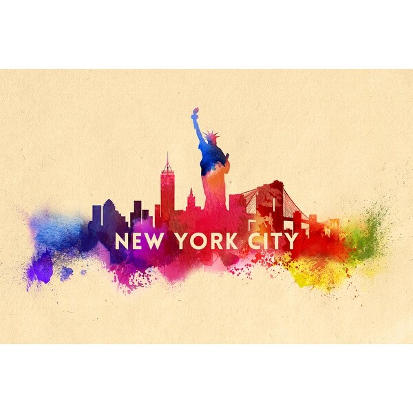 Shop New York City New York Skyline Abstract Lantern Press