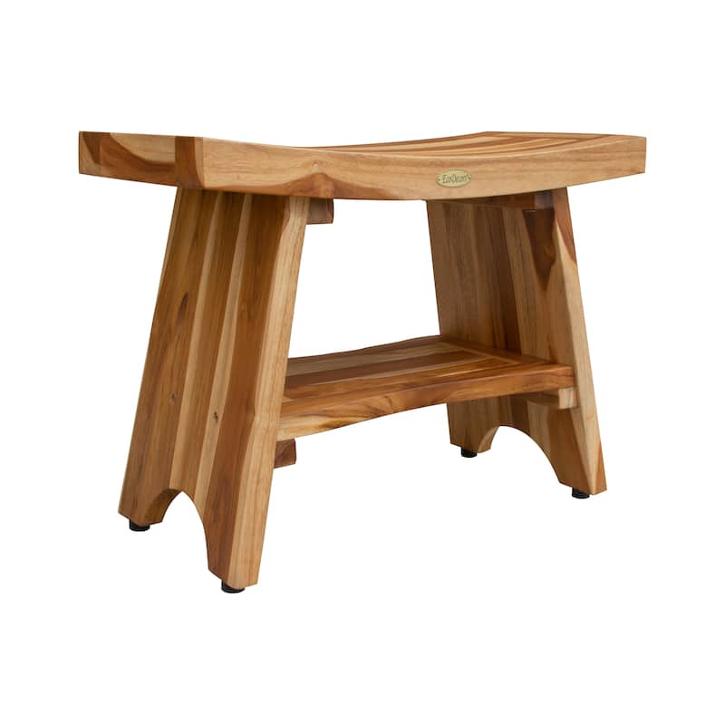 EcoDecors 24 inch, Teak Shower Bench, Teak Bench for Shower, Teak Bench, Shower Teak Bench, Teak Shower Stool, Teak Wood Shower