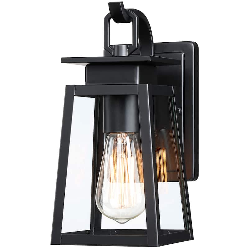1-Light Outdoor Wall Light - 5"x6.73"x10.51" - 5"x6.73"x10.51" - Matte Black