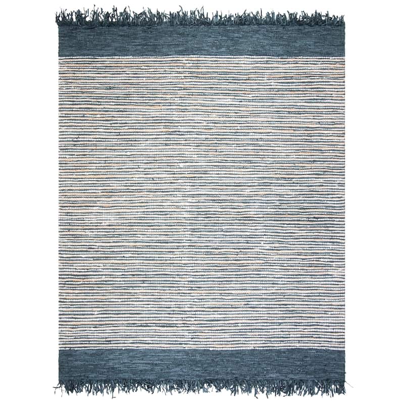 SAFAVIEH Handmade Vintage Boho Leather Lia Modern Stripe Leather
