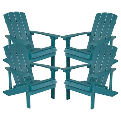 All-weather Poly Resin Wood Outdoor Adirondack Chair (Set of 4)