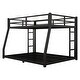 preview thumbnail 10 of 9, Full XL over Queen Size Metal Bunk Bed with Noise Reduction & Ladder