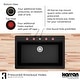 preview thumbnail 7 of 52, Karran Top Mount 33 in. Large Single Bowl Quartz Workstation Kitchen Sink