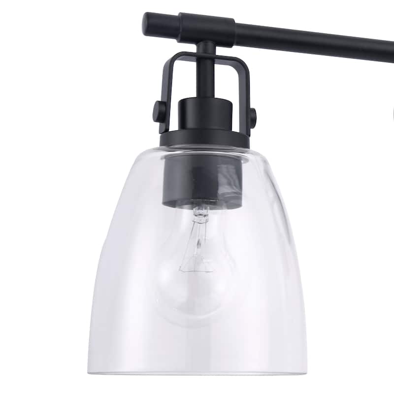 Modern Brilliance Farmhouse 2-Light Black Vanity Light - 14.6"L x 7"W x 10.6"H