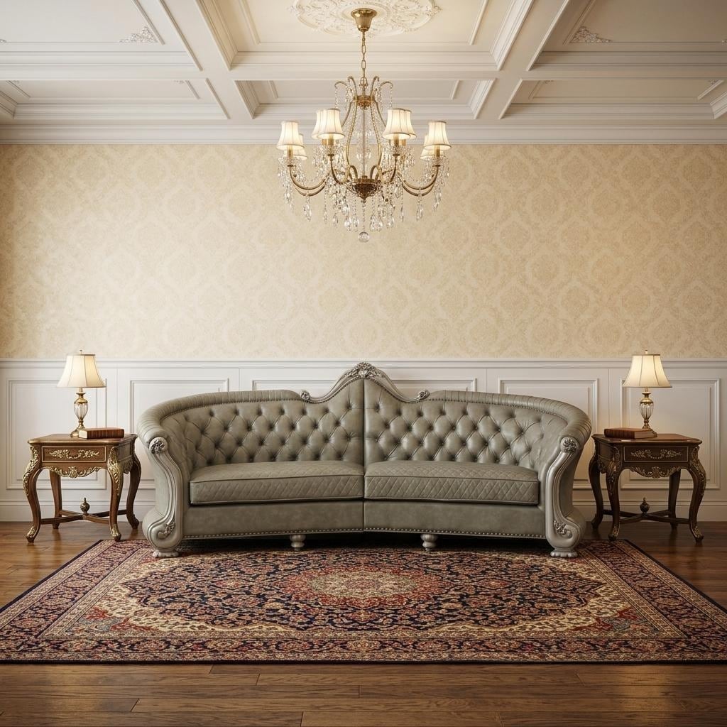 HomeRoots 113" Bone Faux Leather Sofa And Toss Pillows With White Legs