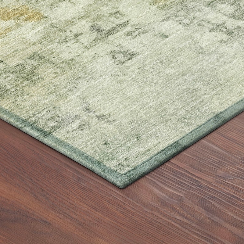 Machine Washable Indoor/ Outdoor Modern Casual Chantille Rug