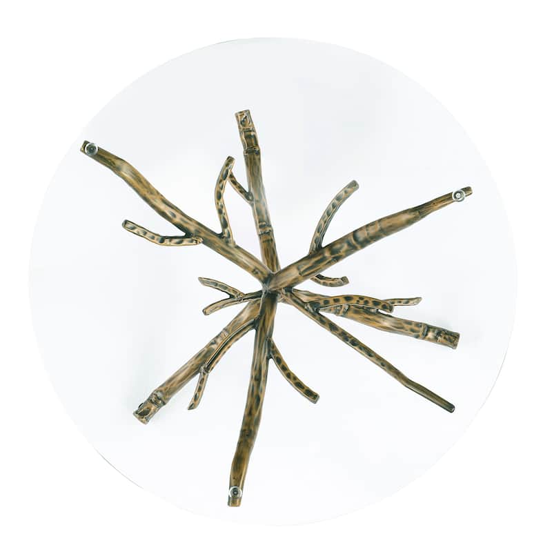 247 Shop At Home Lalia Modern Hammered Metal Tree Branch Side Table