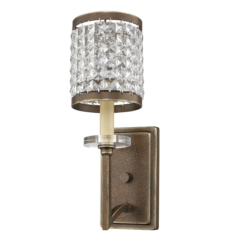 Livex Lighting 1-Light Painted Palacial Bronze Wall Sconce, 50561-64 - 5" W 15" H 6.5" EXT