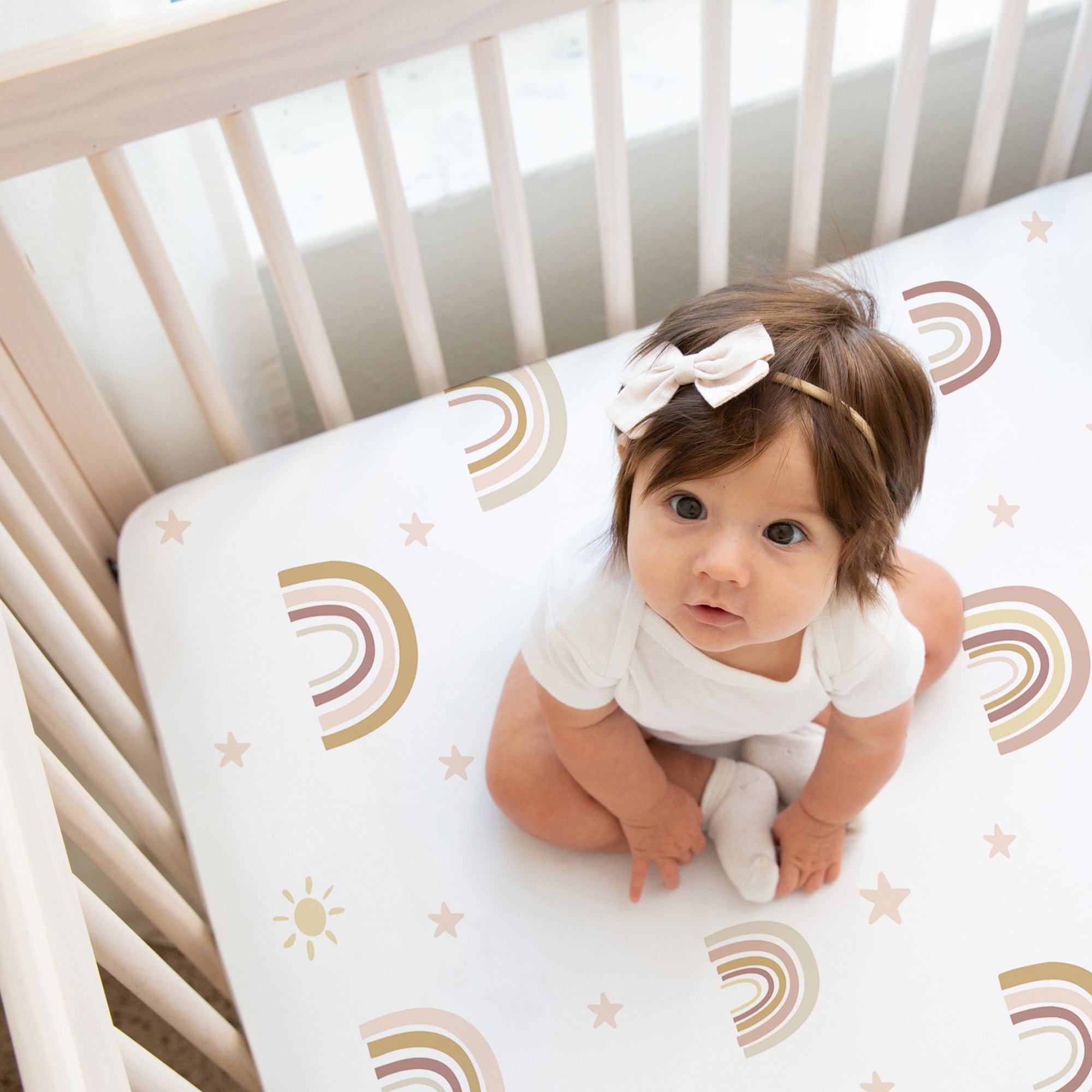 Dusty rose crib sheet new arrivals