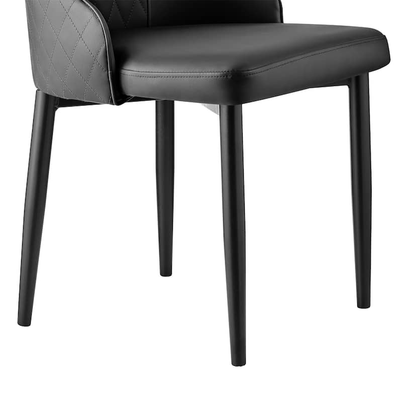 Faux Leather Upholstered Dining Chairs Set of 2 - 35.63"H x 17.72"W x 17.32"D