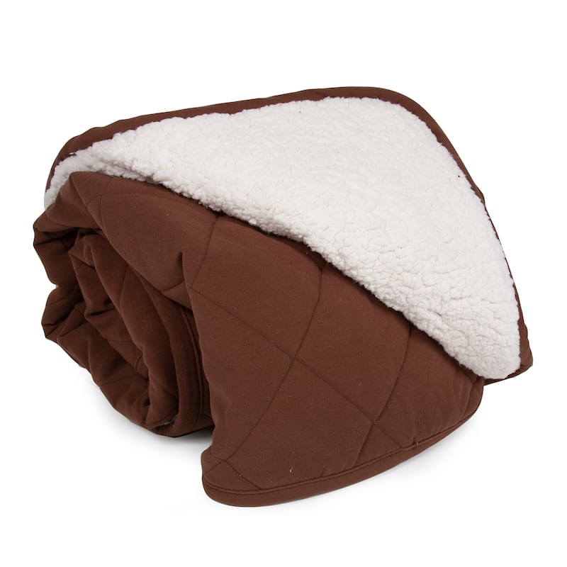 Carolina Pet Quilted Microfiber Dog Throw - Chocolate