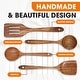 preview thumbnail 6 of 5, Cheer Collection Premium Teak Wood Spatula Set Handcrafted 4 Piece Kitchen Utensil - Set of 4