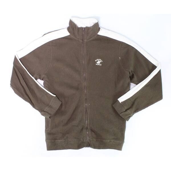 Shop Beverly Hills Polo Club Brown Mens Size Large L 1 2 Zip Jacket On Sale Overstock 28328040