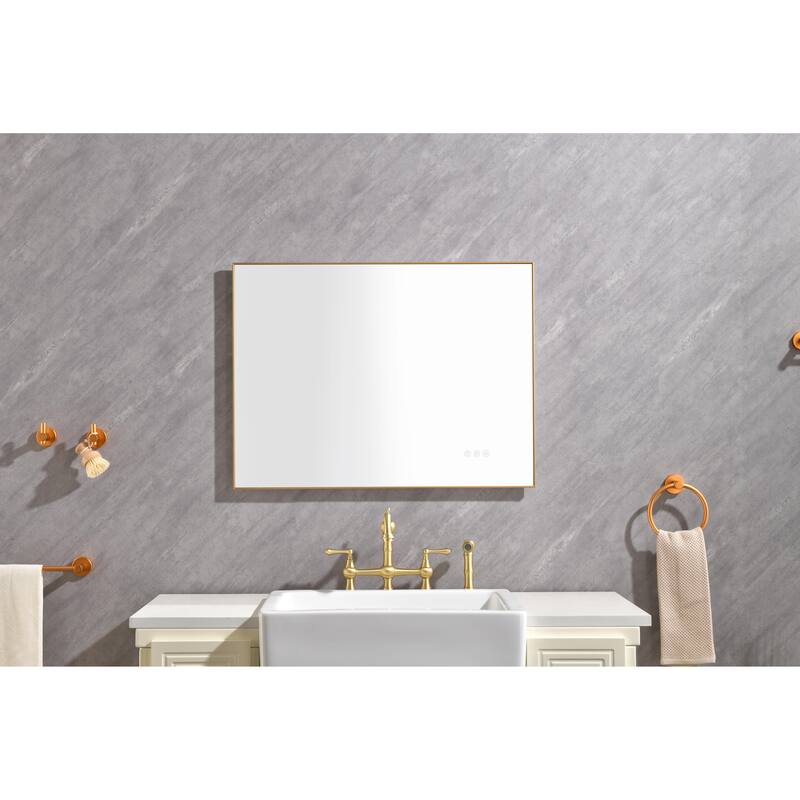 32 x 24 Inch LED Mirror Bathroom Vanity Mirror with Back Light, Wall Mount Anti-Fog Memory Large Adjustable Vanity Mirror