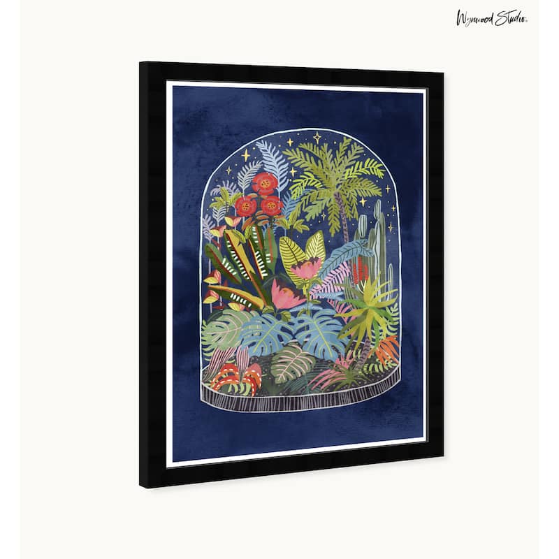Wynwood Studio Bottled Jungle Framed Trendy Maximalist Decor 1 Piece Canvas Wall Art