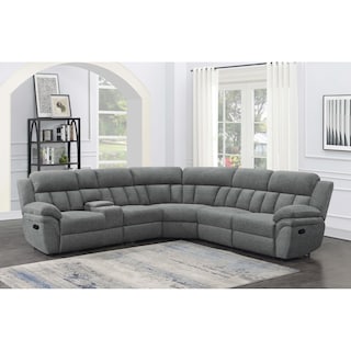 Bahrain 6-piece Modular Reclining Sectional Sofa Charcoal