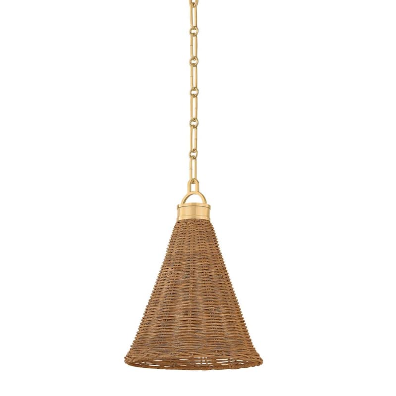 Hudson Valley Lighting MDS2101 Kensington 10" Wide Mini Pendant with - Aged Brass