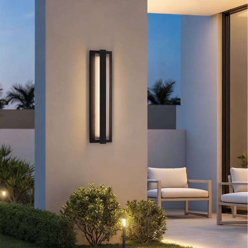 Modern Outdoor Wall Lights Exterior Lighting Fixtures With Glass Shade