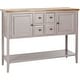 preview thumbnail 3 of 3, SAFAVIEH Charlotte Grey Storage Sideboard - 45.7" x 15" x 34"