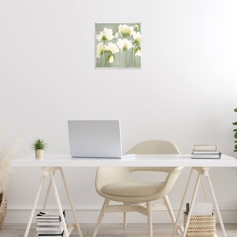 Stupell Modern White Flower Blooms Wall Plaque Art Design By Vanessa Austin