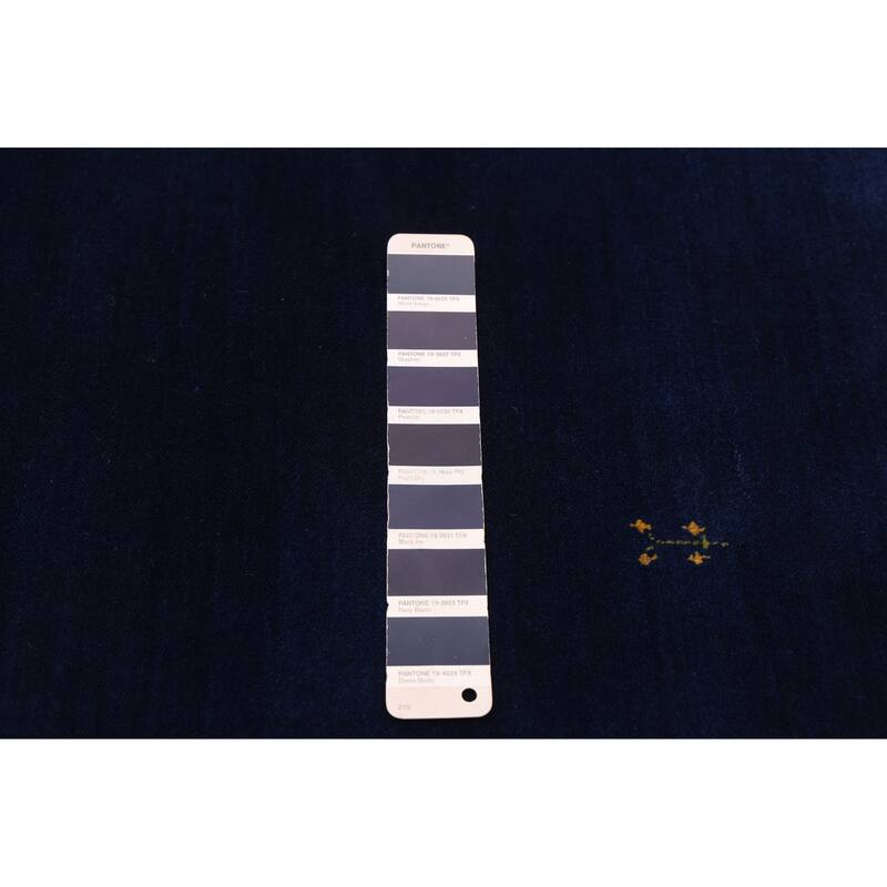 ECARPETGALLERY Hand Loomed Kashkuli Gabbeh Navy Wool Rug - 5'3 x 7'7