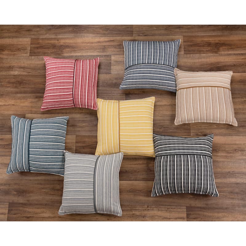 Rizzy Home Woven Stripe Texture Throw Pillow Cover…
